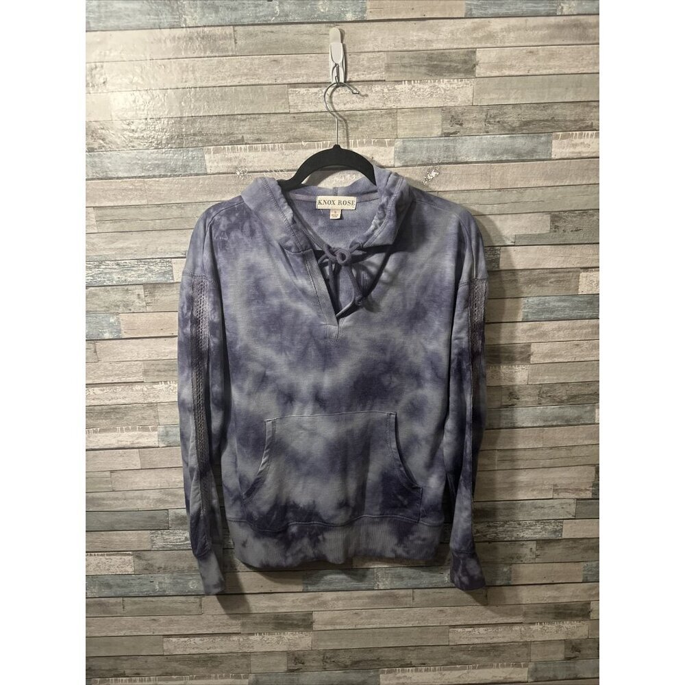 Women’s Knox Rose Pull Over Hoodie Tie Dye Blue Size Small